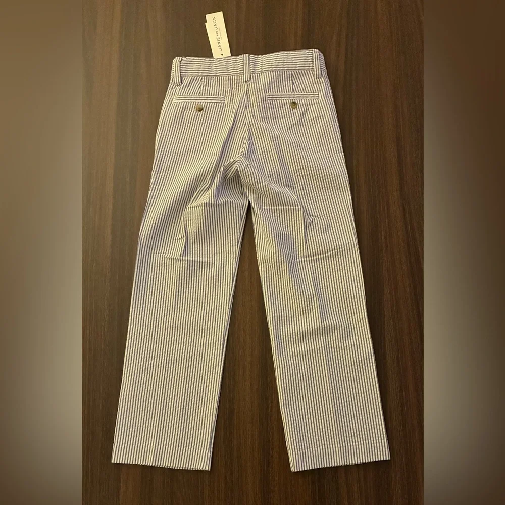 NWT- Janie and Jack Navy and White Striped Trousers